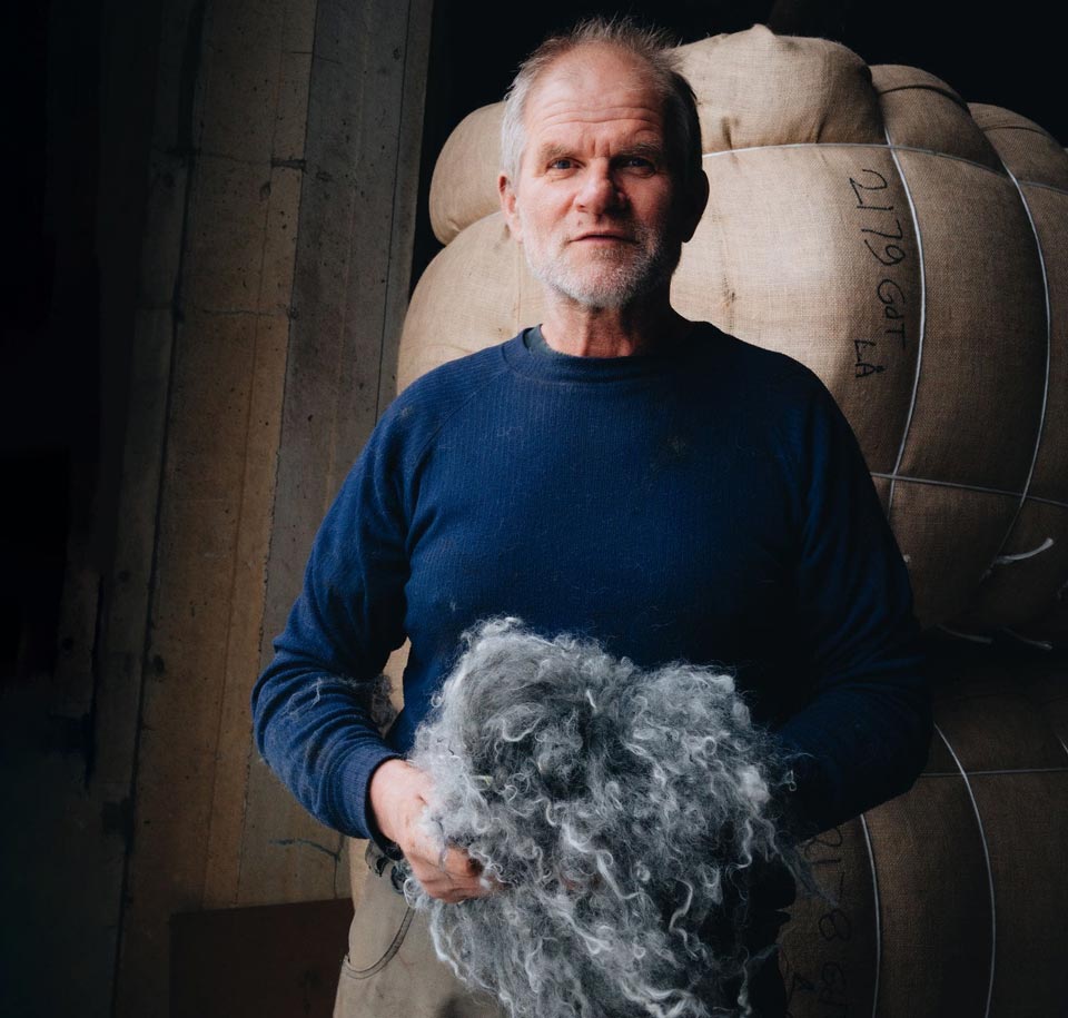 Man holding Swedish Wool